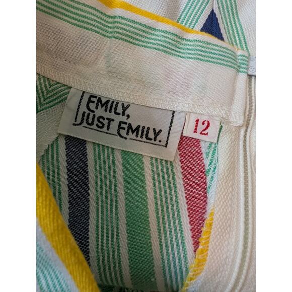 Vintage 70s Striped Skirt Blazer Suit White Size 12 - Picture 14 of 16